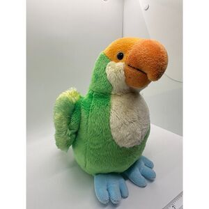 Ganz‎ Webkinz Plush Stuffed Bird Parakeet Green,Orange,Blue 8"